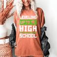 Leveling Up To High School Tee Shirt Gaming Graduation Women's Comfort Colors T-Shirt Yam