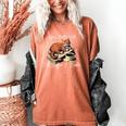 Life Is Better With Cats Coffee And Books Women's Comfort Colors T-Shirt Yam