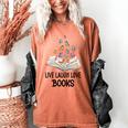 Live Laugh & Love Books Reading Butterfly Book Lover Bookish Premium Women's Comfort Colors T-Shirt Yam
