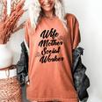 MSW Mom Graduation T-Shirt Social Worker Wife Mother Women's Comfort Colors T-Shirt Yam