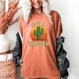 Not A Hugger Cactus Retro Sunset No Hugging Introvert Women's Comfort Colors T-Shirt Yam