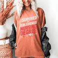 Nurse Graduation I Survived My Girlfriends Nursing Degree Women's Comfort Colors T-Shirt Yam