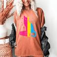 Pansexual Pride Celestial Cat Sitting Book LGBTQ Pan Colors Men Women Women's Comfort Colors T-Shirt Yam