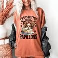 Papillon Dog Breed Life Is Better With Books And Papillons Women's Comfort Colors T-Shirt Yam