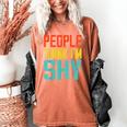 People Think I'm Shy I Introvert Women's Comfort Colors T-Shirt Yam
