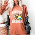 Proud Grandma Of A 2026 Senior Volleyball Graduation Leopard Women's Comfort Colors T-Shirt Yam