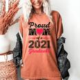 Proud Mom Of A 2021 Graduate Senior Graduation Women's Comfort Colors T-Shirt Yam