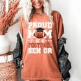 Proud Mom Of a Football Senior 2026 Graduation Gifts Women's Comfort Colors T-Shirt Yam