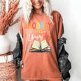 Reading Books Bibliophile Hooray It's Library Day Women's Comfort Colors T-Shirt Yam