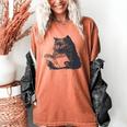 Reading Cat Cat Book Lover Women's Comfort Colors T-Shirt Yam