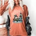 Reading Is Snow Much Fun Christmas Books Snowman Bookworm Women's Comfort Colors T-Shirt Yam