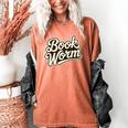 Retro Book Worm Reading For Book Lovers Women's Comfort Colors T-Shirt Yam