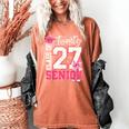 Senior 2027 Class Of 2027 Pink Coquette Bow Graduation Girl Women's Comfort Colors T-Shirt Yam