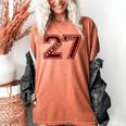 Senior 2027 Maroon Senior Class Of 27 Jersey Graduation Women's Comfort Colors T-Shirt Yam