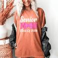 Senior Mom Class Of 2026 Pink Coquette Bow Graduation Women's Comfort Colors T-Shirt Yam