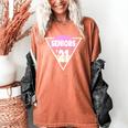 Seniors 2021 For Her Him Retro 21 Graduation Class Women's Comfort Colors T-Shirt Yam