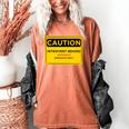 A Simple Yellow Warning Sign For Introvert Women's Comfort Colors T-Shirt Yam A Simple Yellow Warning Sign For Introvert Women's Comfort Colors T-Shirt Yam