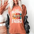 Sloth For Sloth Lover Men Women Kids Introvert Women's Comfort Colors T-Shirt Yam