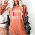 Social Battery Low Anti-Social Introvert Women's Comfort Colors T-Shirt Yam Social Battery Low Anti-Social Introvert Women's Comfort Colors T-Shirt Yam