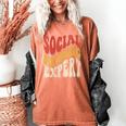 Social Distancing Expert Introvert Women's Comfort Colors T-Shirt Yam Social Distancing Expert Introvert Women's Comfort Colors T-Shirt Yam