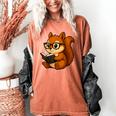Squirrel Reading Book Lover Women's Comfort Colors T-Shirt Yam