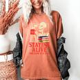 Staying Alive One Book At A Time Skeleton Reading Librarian Women's Comfort Colors T-Shirt Yam Staying Alive One Book At A Time Skeleton Reading Librarian Women's Comfort Colors T-Shirt Yam