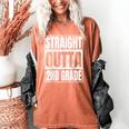 Straight Outta 2nd Grade Graduation Class 2025 Second Grade Women's Comfort Colors T-Shirt Yam