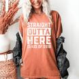 Straight Outta Here Class Of 2018 Senior Graduation Women's Comfort Colors T-Shirt Yam