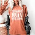 Straight Outta Grad School Graduation T Shirt Gift Women's Comfort Colors T-Shirt Yam