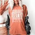 Straight Outta High School Graduation Class Of 2025 Grad Women's Comfort Colors T-Shirt Yam