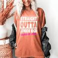 Straight Outta Junior High School Graduation Women's Comfort Colors T-Shirt Yam