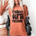 Straight Outta Preschool Graduation Cap Gown 2022 Cute Women's Comfort Colors T-Shirt Yam