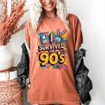 I Survived The 90s – Cute Retro Cartoon Nostalgia Women's Comfort Colors T-Shirt Yam