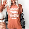 I Survived My Boyfriend's Doctorate Degree Graduation Women's Comfort Colors T-Shirt Yam