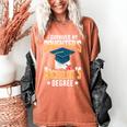 i Survived My Daughters Bachelor's Degree Graduation Gifts Women's Comfort Colors T-Shirt Yam