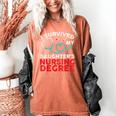 I Survived My Daughter's Nurse Degree School Graduation Women's Comfort Colors T-Shirt Yam
