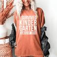 I Survived Kindergarten Class Of 2018 Graduation Shirt Women's Comfort Colors T-Shirt Yam