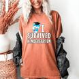 I Survived Kindergarten Graduation Kids Owl Grad Women's Comfort Colors T-Shirt Yam