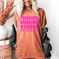 I Survived Nursing School Class Of 2018 Graduation Shirt Women's Comfort Colors T-Shirt Yam