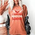 I Survived Nursing School Graduation Cool Women's Comfort Colors T-Shirt Yam