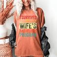 i Survived My Wife Bachelor's Degree Wife Graduation Women's Comfort Colors T-Shirt Yam