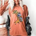 Teacher Shirt Giraffe Holding Books Bookworm Librarian Women's Comfort Colors T-Shirt Yam Teacher Shirt Giraffe Holding Books Bookworm Librarian Women's Comfort Colors T-Shirt Yam