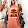 History Education Is Freedom Books Black History Women's Comfort Colors T-Shirt Yam