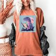 Trex Reading Book Dinosaur Women's Comfort Colors T-Shirt Yam