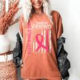 I Wear Pink In Memory Of Friend Breast Cancer Awareness Flag Women's Comfort Colors T-Shirt Yam