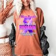 I Wear Purple In Memory Of My Husband Pancreatic Cancer Premium Tri-Blend Women's Comfort Colors T-Shirt Yam