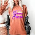 I Wear Purple In Memory Of My Mom Alzheimers Awareness Women's Comfort Colors T-Shirt Yam I Wear Purple In Memory Of My Mom Alzheimers Awareness Women's Comfort Colors T-Shirt Yam