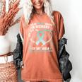 I Wear Teal In Memory Of My Mom Cervical Cancer Awaren Women's Comfort Colors T-Shirt Yam I Wear Teal In Memory Of My Mom Cervical Cancer Awaren Women's Comfort Colors T-Shirt Yam