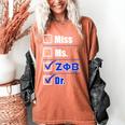 Zeta Phi Beta Doctor Graduation Zeta Phi Beta HBCU Doctor Women's Comfort Colors T-Shirt Yam