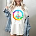 2026 Graduation Class Year Tie Dye Peace Sign Graduate Shirt Women's Comfort Colors T-Shirt Ivory
